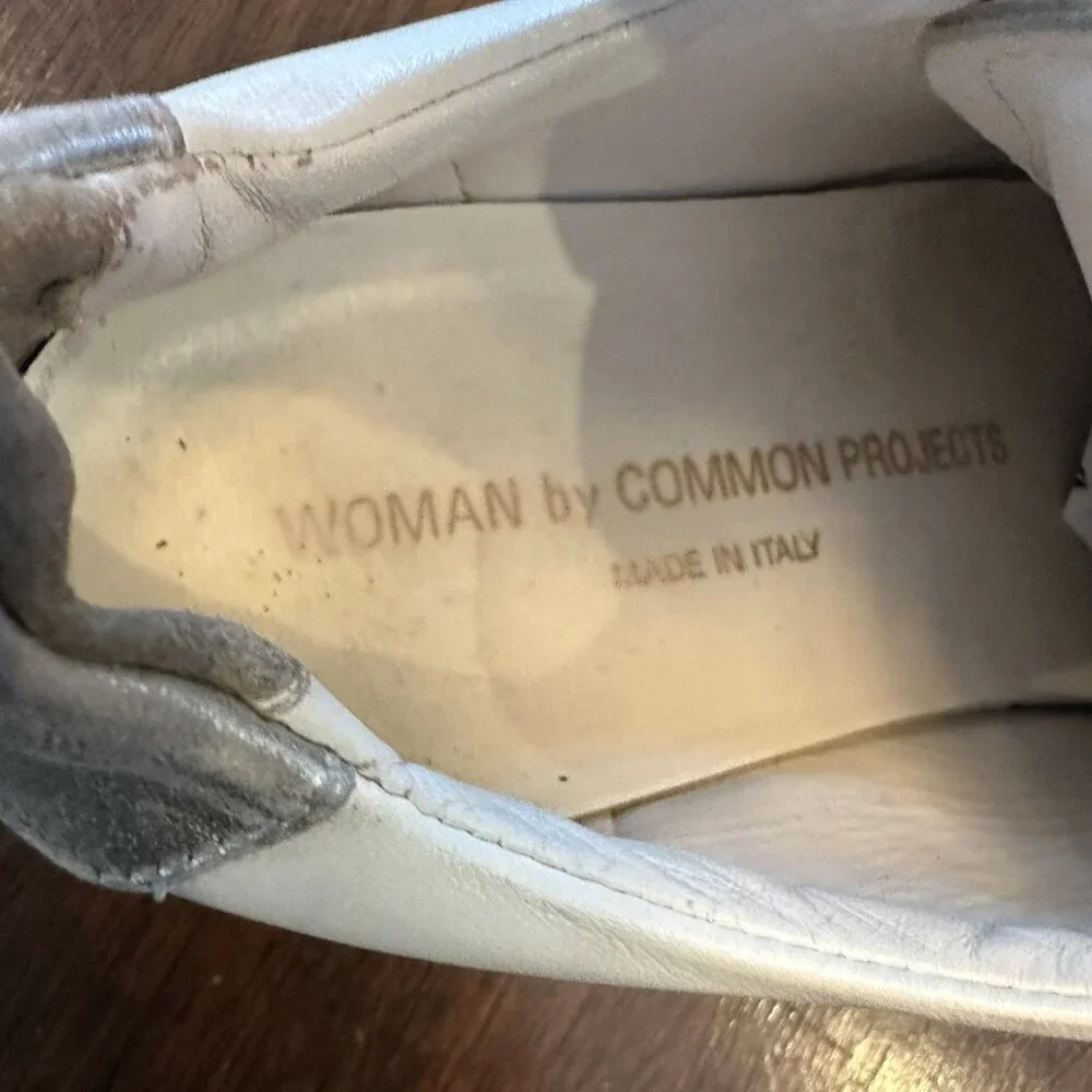 Common Projects Woman Achilles Low White Leather Sneakers Size 38